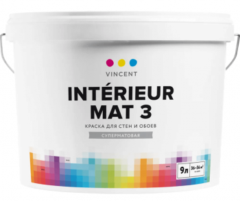 VINCENT INTERIEUR MAT I 3 / Винсент Интериор Мат 3 матовая краска для стен и потолков